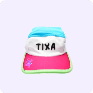 Boné Tixa azul e rosa