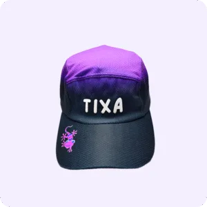 Boné Tixa preto e roxo